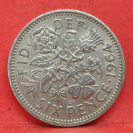 6 Pence 1964 - TTB - Pièce Monnaie Grande-Bretagne - Article N°2809 - H. 6 Pence