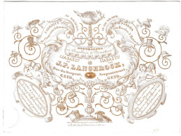 Belgique "Carte Porcelaine" Porseleinkaart, J. F. Langerock, Chapellerie Bonneterie, Gand, Gend, Dim:128 X 95mm - Cartes Porcelaine