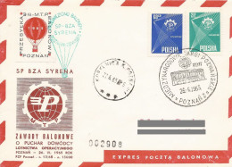 Poland Post - Balloon PBA.1965.poz.syr.07: Competition For The Poznań Fair SYRENA - Globos