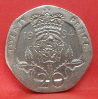 20 Pence 1994 - TTB - Pièce Monnaie Grande-Bretagne - Article N°2832 - 20 Pence