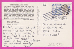 292523 / United States Great Orion Nebula PC USED (O) Pinela Lake 1987 - 33c. Alfred Victor Verville Aviation Pioneer - Astronomie