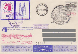 Poland Post - Balloon PBA.1973.poz.kat.D07: Competitions Poznan 73 KATOWICE - Globos