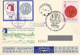 Poland Post - Balloon PBA.1973.poz.sto.B14: Competitions Poznan 73 STOMIL - Ballons