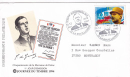 Thème De Gaulle - France - Enveloppe - De Gaulle (General)