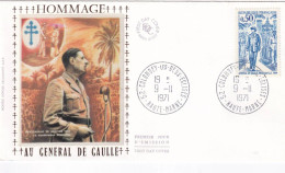 Thème De Gaulle - France - Enveloppe - De Gaulle (Général)