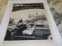 ANCIENNE PUBLICITE VOITURE 24 PANHARD 1962 - Voitures