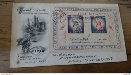 USA, FDC 1956, Bloc 5th International Philatelic, NEW YORK ............PHI......... ENV-2019 - 1951-1960