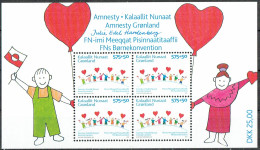 Greenland 2007. 15 Anniv Amnesty Greenland. Michel  BL 36 MNH . Signed. - Blocks & Sheetlets