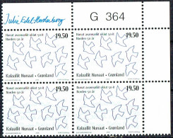 Greenland 2006. 50 Anniv NORDEN - Stamps. Michel 459 Plate Block MNH . Signed. - Blocks & Sheetlets