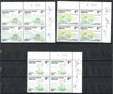 Greenland 2005. Native Edible Plants. Michel 454 - 456 Plate Blocks MNH. Signed. - Blocks & Sheetlets