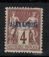 Alexandrie - YV 4 N** MNH , Cote 12 Euros , Dentelure Nord Irrégulière Mais Bonne - Nuevos