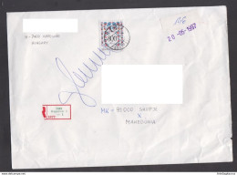 HUNGARY, R-COVER / AIR MAIL / REPUBLIC OF MACEDONIA  (007) - Lettres & Documents