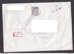 HUNGARY, R-COVER / AIR MAIL / REPUBLIC OF MACEDONIA  (007) - Briefe U. Dokumente