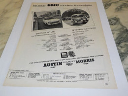 ANCIENNE  PUBLICITE LES MINIS BMC   AUSTIN 1967 - Voitures