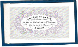 Belgique "Carte Porcelaine" Porseleinkaart, Societé De La Lys, Lin Chanvre, étoupes, Gand, Gend, Dim:100 X 58mm - Cartes Porcelaine