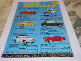 ANCIENNE PUBLICITE VOUS HESITEZ ESSAYER LES  1963 - Voitures