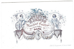 Belgique "Carte Porcelaine" Porseleinkaart, F. Semyn, Tailleur, Gand, Gend, Dim:92 X 58mm - Porcelana