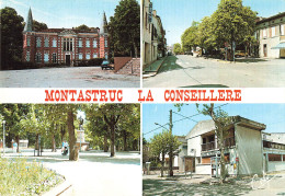 31 Montastruc La Conseillere Chateau Esplanade Avenue Castelnau Poste PTT Cabine Téléphonique CPM - Montastruc-la-Conseillère