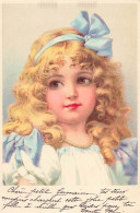Jeune Fille Avec Ruban Dans Les Cheveux Angélique Pas De Référence Cachet Suisse 1901 - Vrouwen