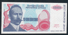 BOSNIA-HERZEGOVINA P159 10.000.000.000 = 10 MILLIARDS DINARA 1993 BANJA LUKA   UNC. - Bosnie-Herzegovine