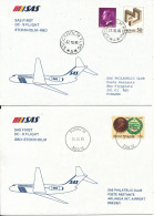 Sweden - Finland  SAS First DC-9 Flight Stockholm - Abo 22-10-1985 And Return 2 Covers - Cartas & Documentos