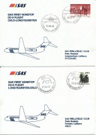 Norway SAS First DC-9 Flight Longyearbyen - Oslo 29-6-1988 And Return 2 Covers - Covers & Documents