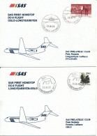 Norway SAS First DC-9 Flight Longyearbyen - Oslo 29-6-1988 And Return 2 Covers - Brieven En Documenten