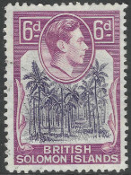 British Solomon Islands. 1939-51 KGVI. 6d Used. SG 67 - Salomonen (...-1978)