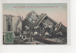 Antike Postkarte  RUINS OF COURT HOUSE, SANTA ROSA, CAL. AFTER THE EARTHEQUAKE APRIL  18, 1906 - San Francisco