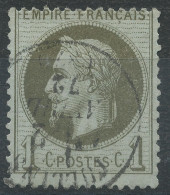 Lot N°77065   Variété/n°25, Oblitéré Cachet à Date De Tullins, Isère (37), Indice 4, Piquage, Du 2 Avril 1872 - 1863-1870 Napoléon III Lauré