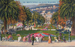 Ungelaufene Ansichtskarte Monte Carlo - Les Jardins. The Gardens - Monte-Carlo