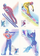 OLYMPIC GAMES, CALGARY'88, WINTER, SPORTS, CM, MAXICARD, CARTES MAXIMUM, OBLIT FDC, 5X, 1988, RUSSIA - Invierno 1988: Calgary