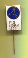 Gymnastic Gym - FIG International Federation Congress 1966. Vintage Pin Badge Abzeichen, Enamel - Gymnastique