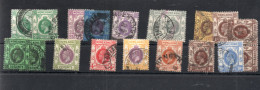 HONG KONG - USED SELECTION OF 19  CIRCA 1903/1912 - Used Stamps