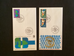 2 FDC Yvert 78/79 Et 80 ONU Genève 1978 Assemblée Générale Et Conférence De Buenos Aires Pays En Développement - FDC