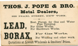 ETATS-UNIS ENTIER POSTAL PUBLICITAIRE " PLOMB ET BORAX POUR LA FABRICATION DU VERRE " - Verres & Vitraux