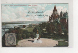 Antike Postkarte   VIEW OF WEST SIDE OF PARLIAMENT HILL, OTTAWA - Ottawa