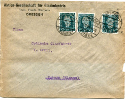 ALLEMAGNE LETTRE AVEC AFFRANCHISSEMENT TIMBRES PERFORES " AGG " ( SOCIETE PAR ACTIONS POUR INDUSTRIE DU VERRE...." - Glasses & Stained-Glasses