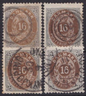 MiNr 27 IYA A,b, 4 Werte, Versch. Farben/Stempel, Ansehen! - Used Stamps