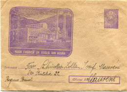 ROUMANIE ENTIER POSTAL " NOUVELLE FABRIQUE EN VERRE DE AZUGA " - Glas & Fenster