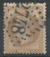 Lot N°77089   N°28A, Oblitéré GC 2748 Orthez, Basses-Pyrénées (64), Indice 3 - 1863-1870 Napoléon III Lauré