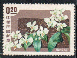 CHINA REPUBLIC CINA TAIWAN FORMOSA 1958 FLOWERS ORCHIDS FLOWER ORCHID 20c MNH - Nuevos