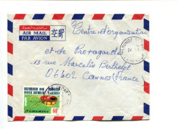 CAMEROUN - Affranchissement Sur Lettre Pour La France - Instrument De Musique - Cameroun (1960-...)