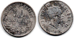 MA 23609 // Italie - Italien - Italy 50 Centesimi 1863 MBN TB - 1861-1878 : Victor Emmanuel II