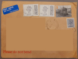 UK GB GREAT BRITAIN QE 2023 Air Mail COVER Postally Used Travelled To INDIA - FRANKED With High Value STAMPS As Per Scan - Zonder Classificatie