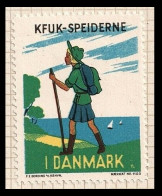 Reklamemarke  DENMARK DANMARK Dänemark KFUK-SPEIDERNE DANSKE SPEJDERKORPS Scouting Pfadfinder YWCA SCOUTS  VIGNETTE  - Ungebraucht