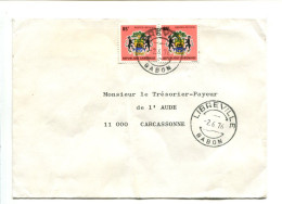 GABON Officiel - Affranchissement Sur Lettre - Blason Héraldisme - Gabon (1960-...)