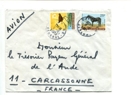 SENEGAL - Affranchissement Sur Lettre - Animaux / Oiseau / Cheval - Sénégal (1960-...)