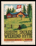 1905 -1945 HUSUM SKOLES WEEKEND HYTTE  Reklamemarke  DENMARK DANMARK Dänemark  Scouting Pfadfinder Scouts VIGNETTE  - Unused Stamps