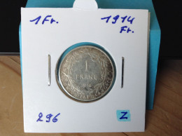 België Albert I  1 Frank 1914 Fr. Zilver (Morin 296) - 1 Franc